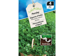 Parsley Gigante d'Italia seed tape with 4 pieces, showing lush green parsley plants.