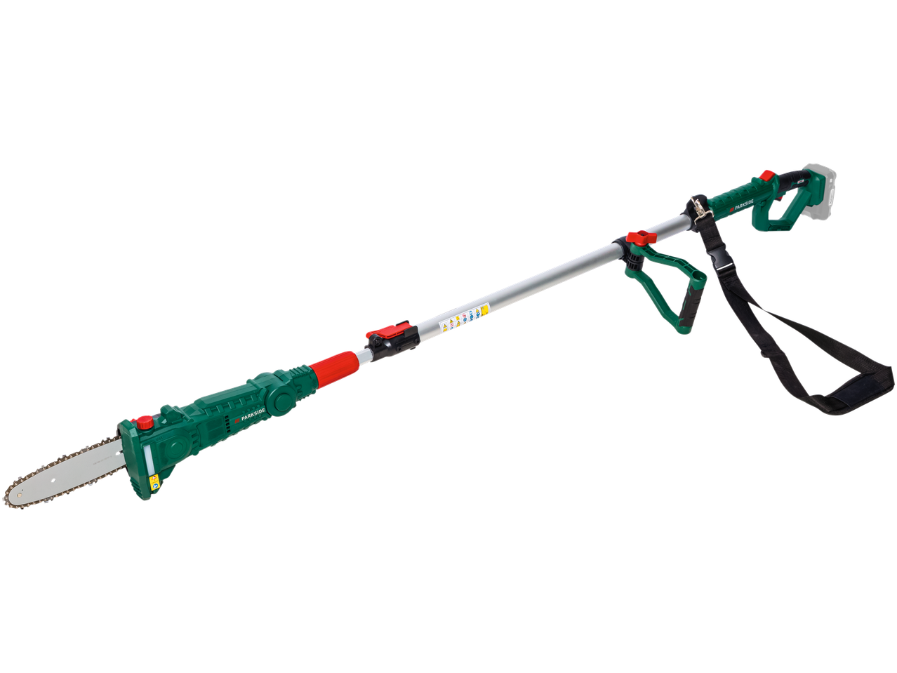 Parkside teleskopinis grandininis pjūklas: patogus ir efektyvus sodo įrankis.