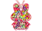 Gabby's Dollhouse karoliukų rinkinys rožiniame zuikio formos dėkle