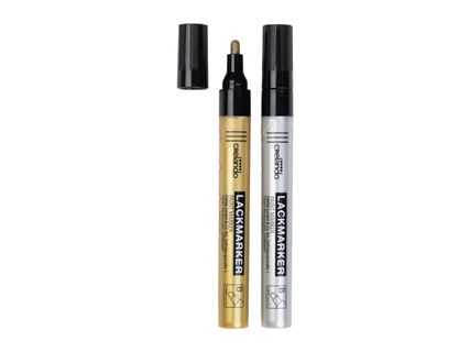 Crelando Silver Gold Marker Pens Pack