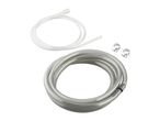 Water pump hose set with two hoses and metal clamps