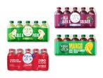 Fire pakker med forskellige smagsvarianter af Rå Juice.