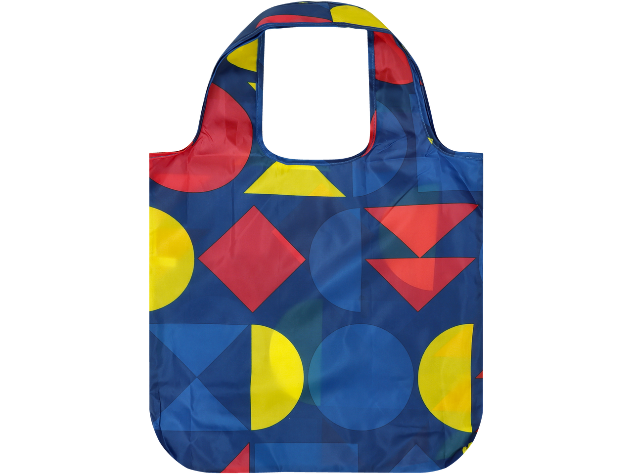 LIDL boodschappentas met kleurrijke geometrische patronen.