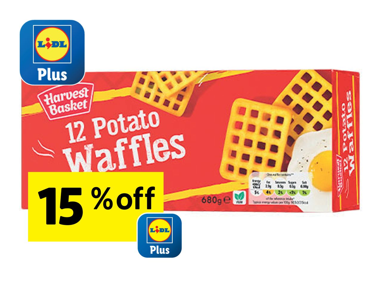 Go to full screen view: 12 Potato Waffles - Image 1