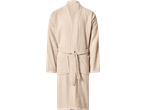 LIVARNO bež kućni ogrtač s pojasom vezanim oko struka.