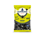 Een gele verpakking Napoleon Drop, harde dropkogels met een kern van zout droppoeder.