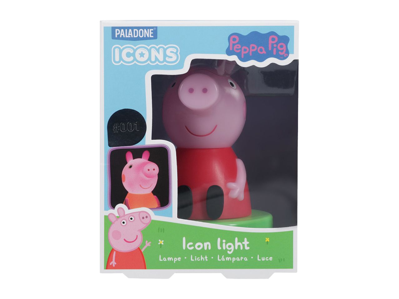 Peppa Pig icon light in packaging, showing the character as a lamp.
