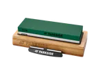 Parkside 1000/6000 grit sharpening stone set with bamboo base and honing steel.