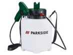 Parkside® 4V Cordless Pressure Sprayer with a white tank and green spray gun.