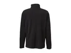 Men's black fleece jacket, back view