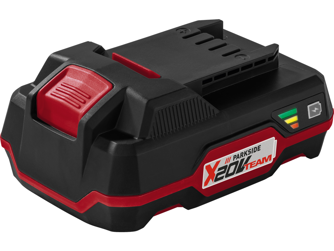 PARKSIDE X 20V Team 2 Ah PAP 20 B1 akumulators ar uzlādes indikatoru.