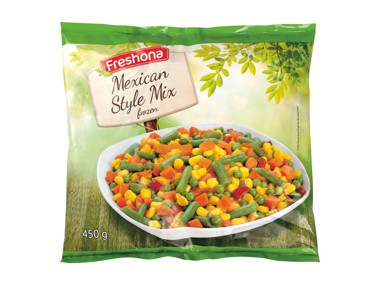 Pungă de Freshona Mexican Style Mix, legume congelate, 450 g.