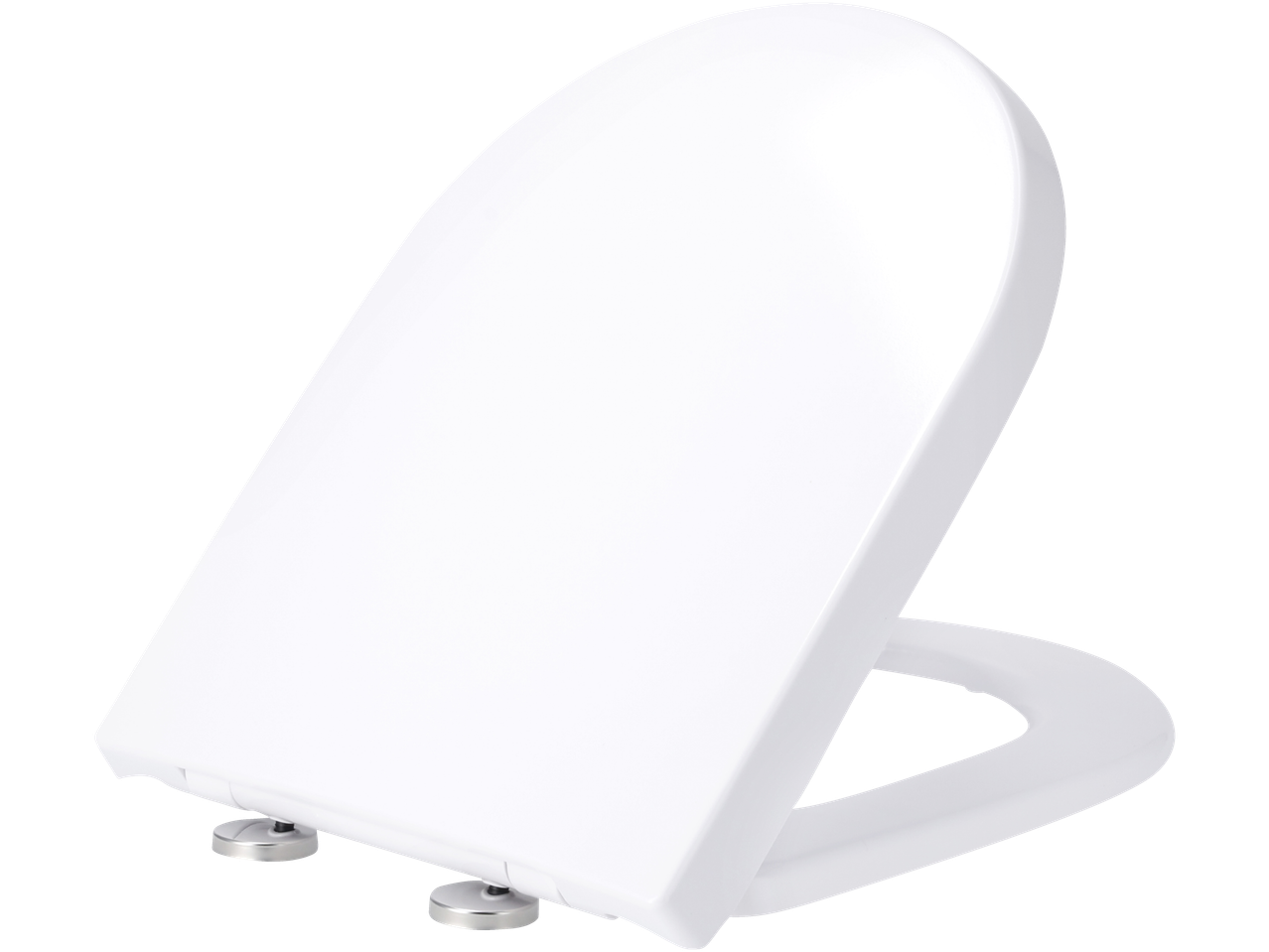 Baltas LIVARNO duroplasto tualeto sėdynė su pakeltu dangčiu.