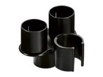 Black plastic multi-holder attachment with three cylindrical slots
