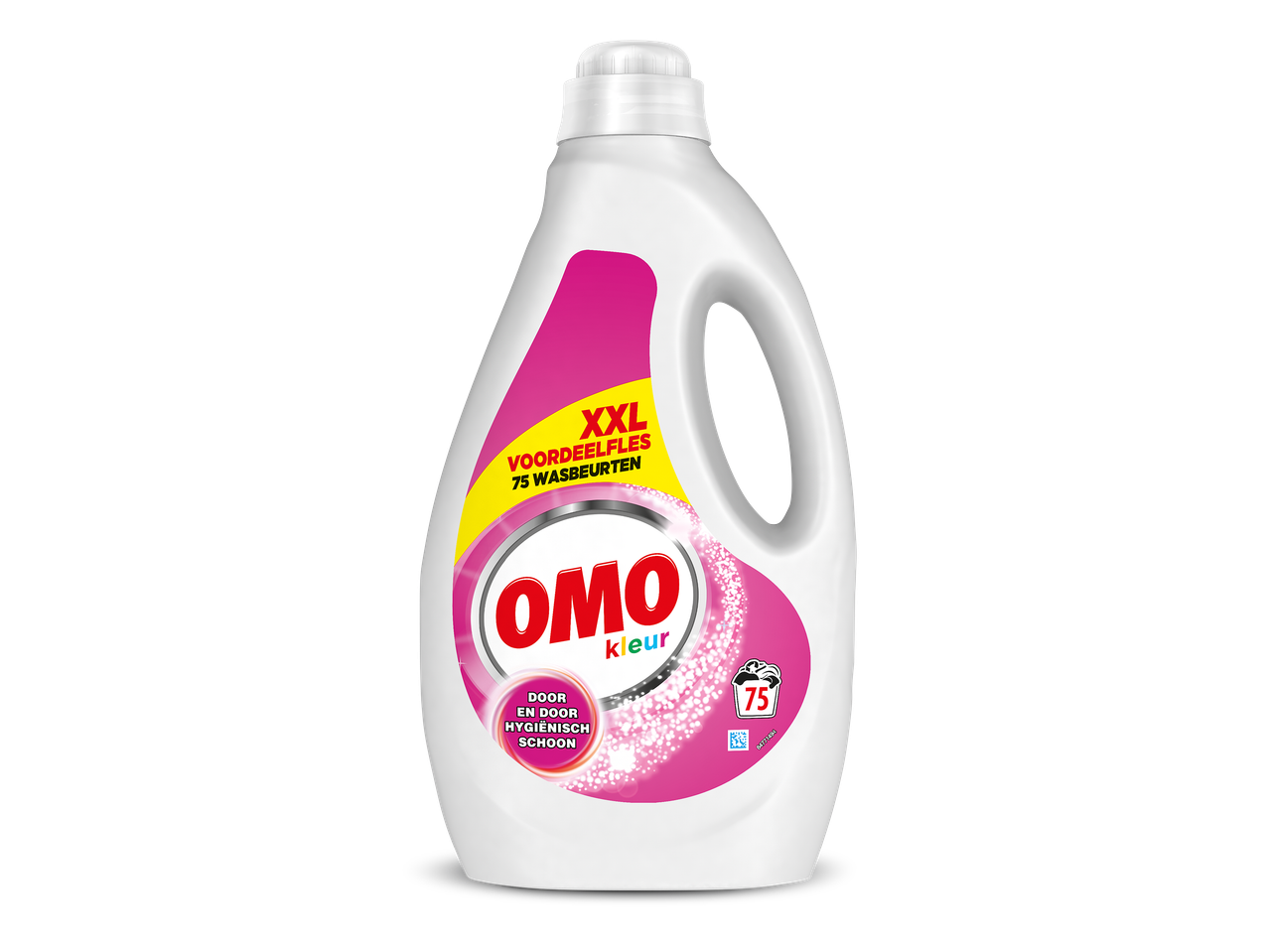 Wasmiddelfles voor gekleurde was, XXL voordeelverpakking voor 75 wasbeurten, hygiënisch schoon.