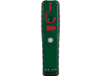 Lampă de lucru verde cu cârlig roșu, magnet și port de încărcare 5V DC 1A.