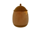 Plush honey pot toy with a smiling face