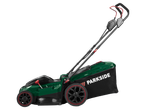 Parkside lawnmower: modern design, green color.