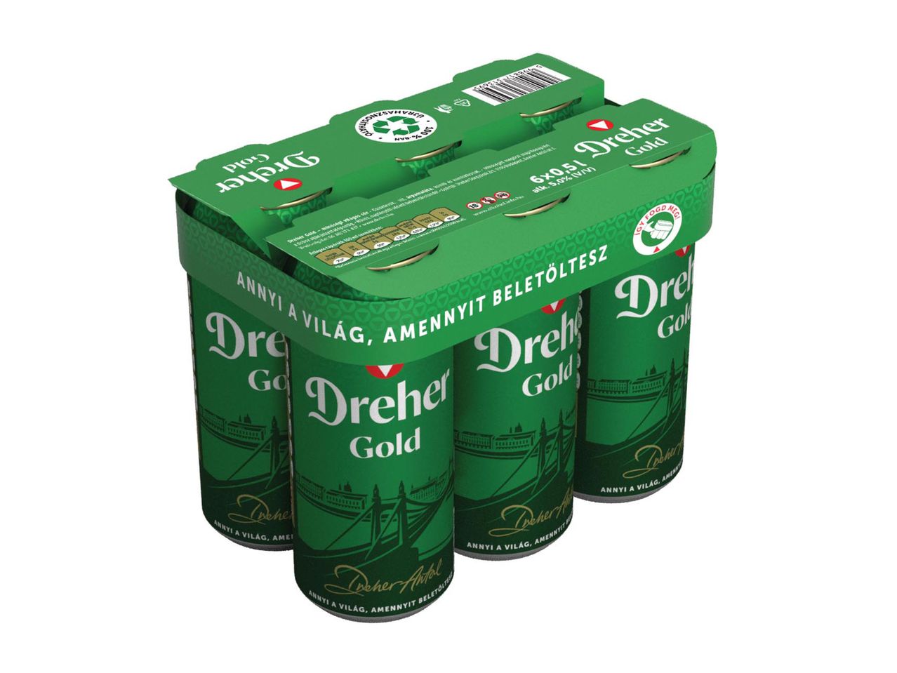 Dreher Gold sör hatos csomagolásban.
