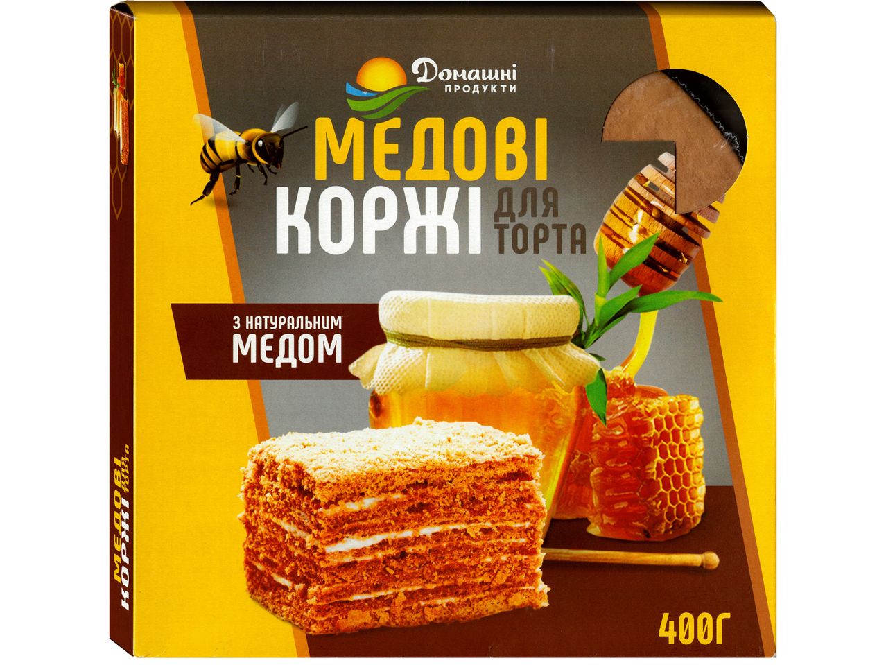 Домашни продукти: медени кори за торта с натурален мед (400г).