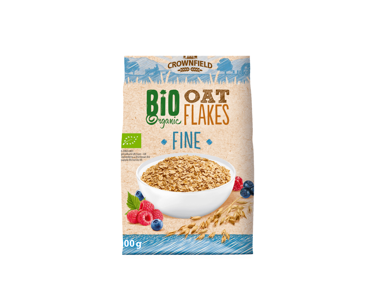 Fulgi de ovăz Crownfield Bio Oat Fine.
