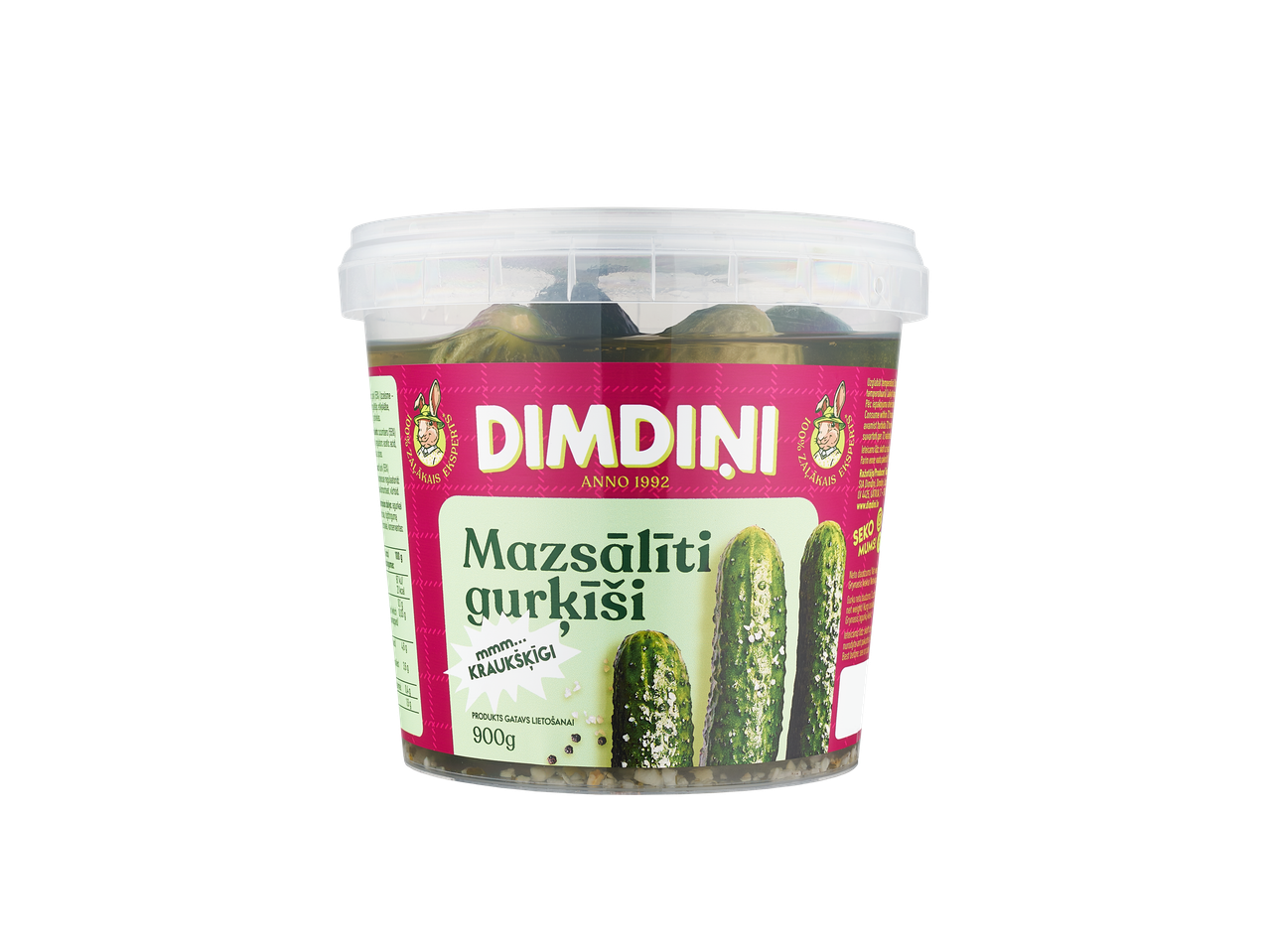 900 g Dimdini marinuoti agurkai.