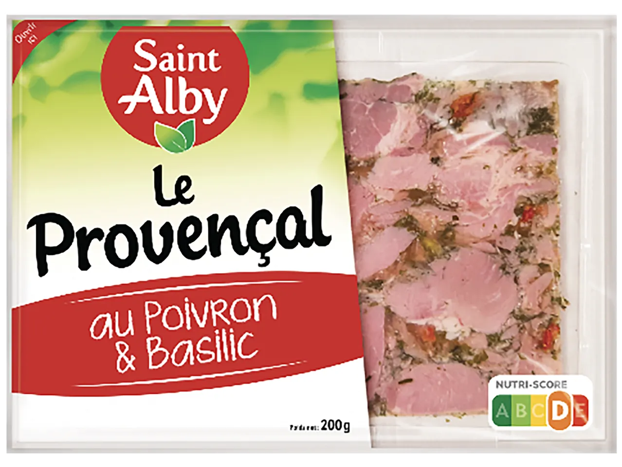 Terrine de campagne au poivron et basilic, avec un Nutri-Score D.