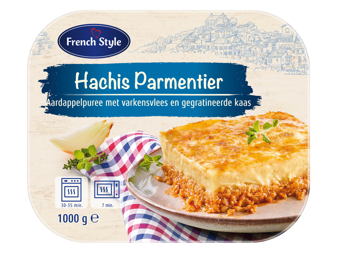 Hachis Parmentier met varkensvlees en gegratineerde kaas, 1000g