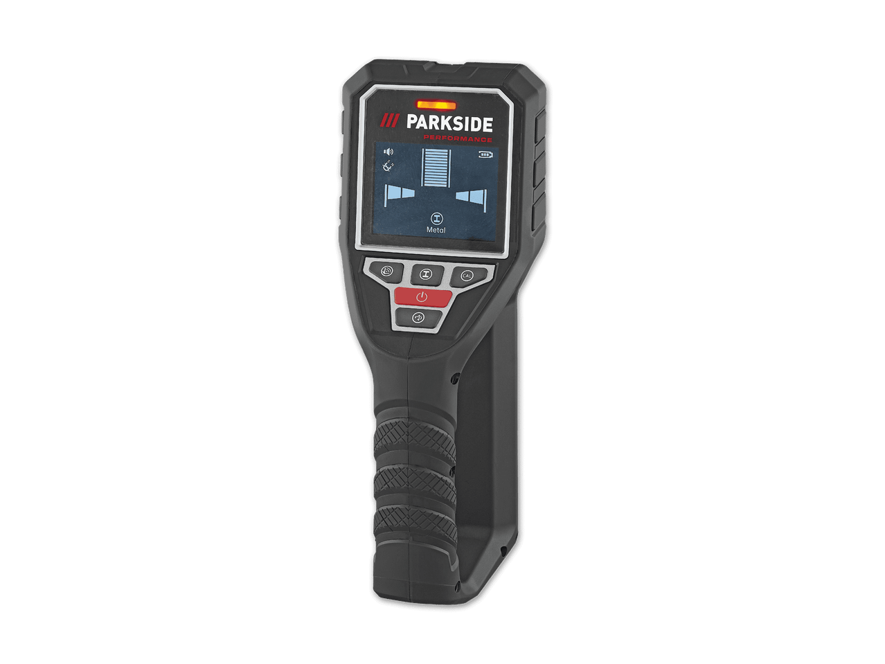 Wandscanner mit Display, der Metall und andere Materialien anzeigt