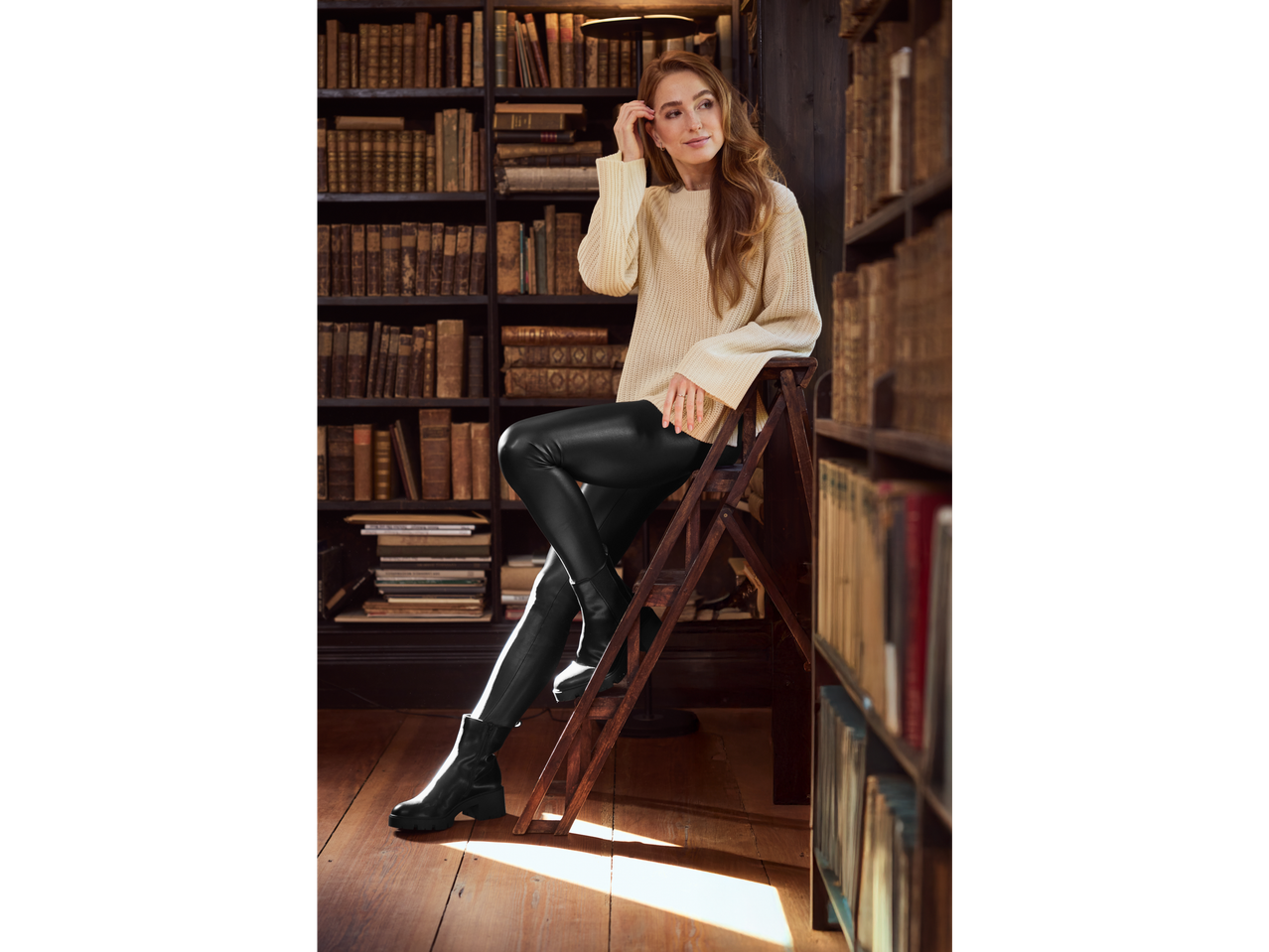 Leggings in similpelle da donna