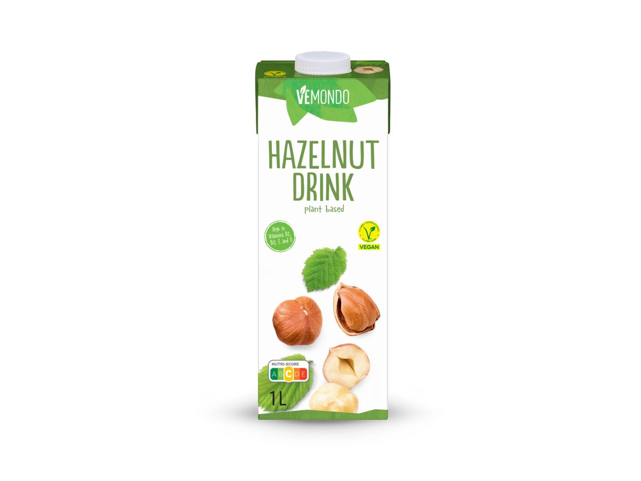 Pakiranje Vemondo pića od lješnjaka (1L), biljnog podrijetla, vegansko.