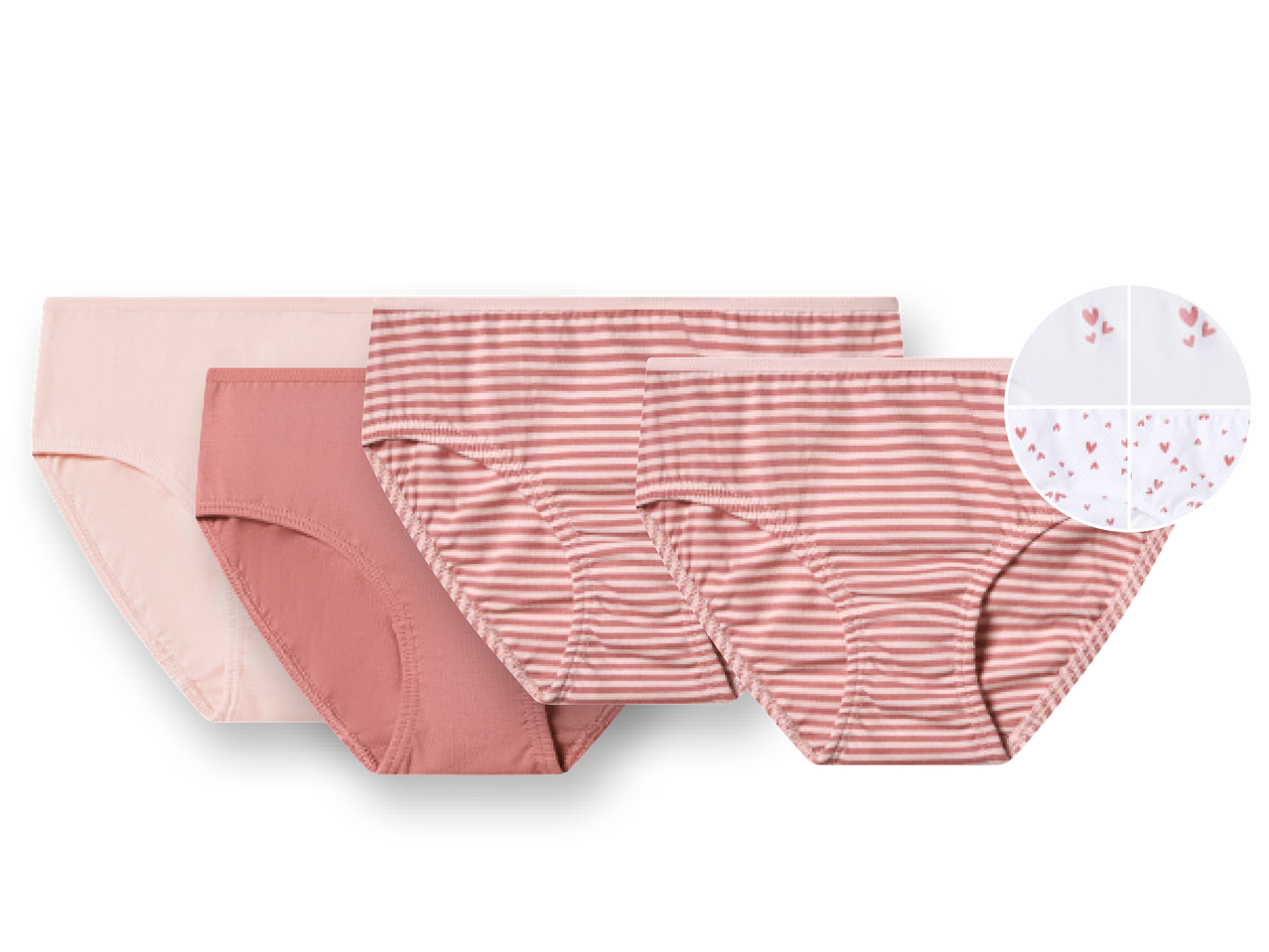 Slip o culottes da bambina, 4 pezzi