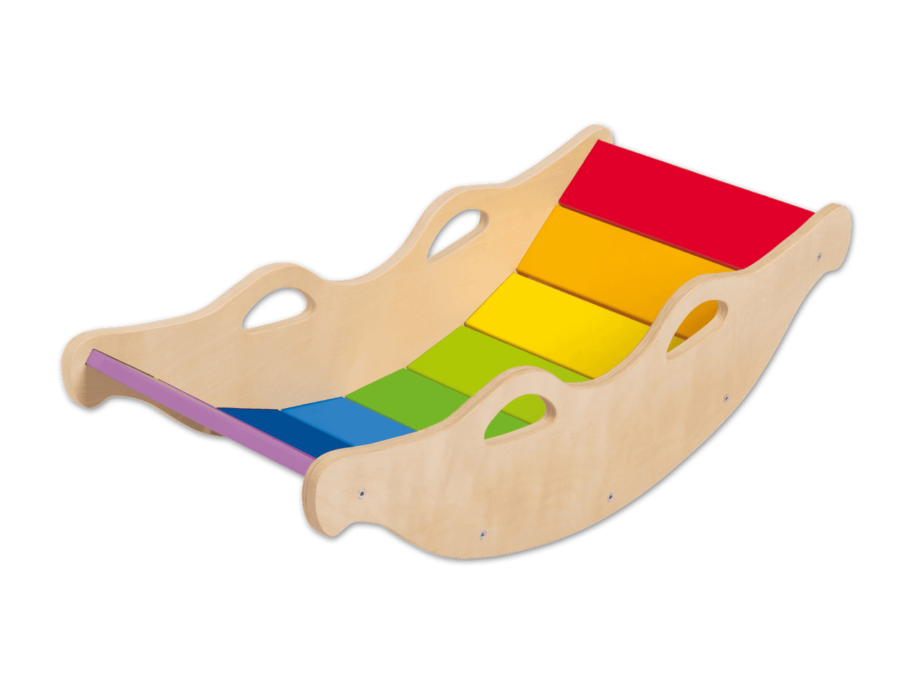Regenbogen-Wippe aus Holz
