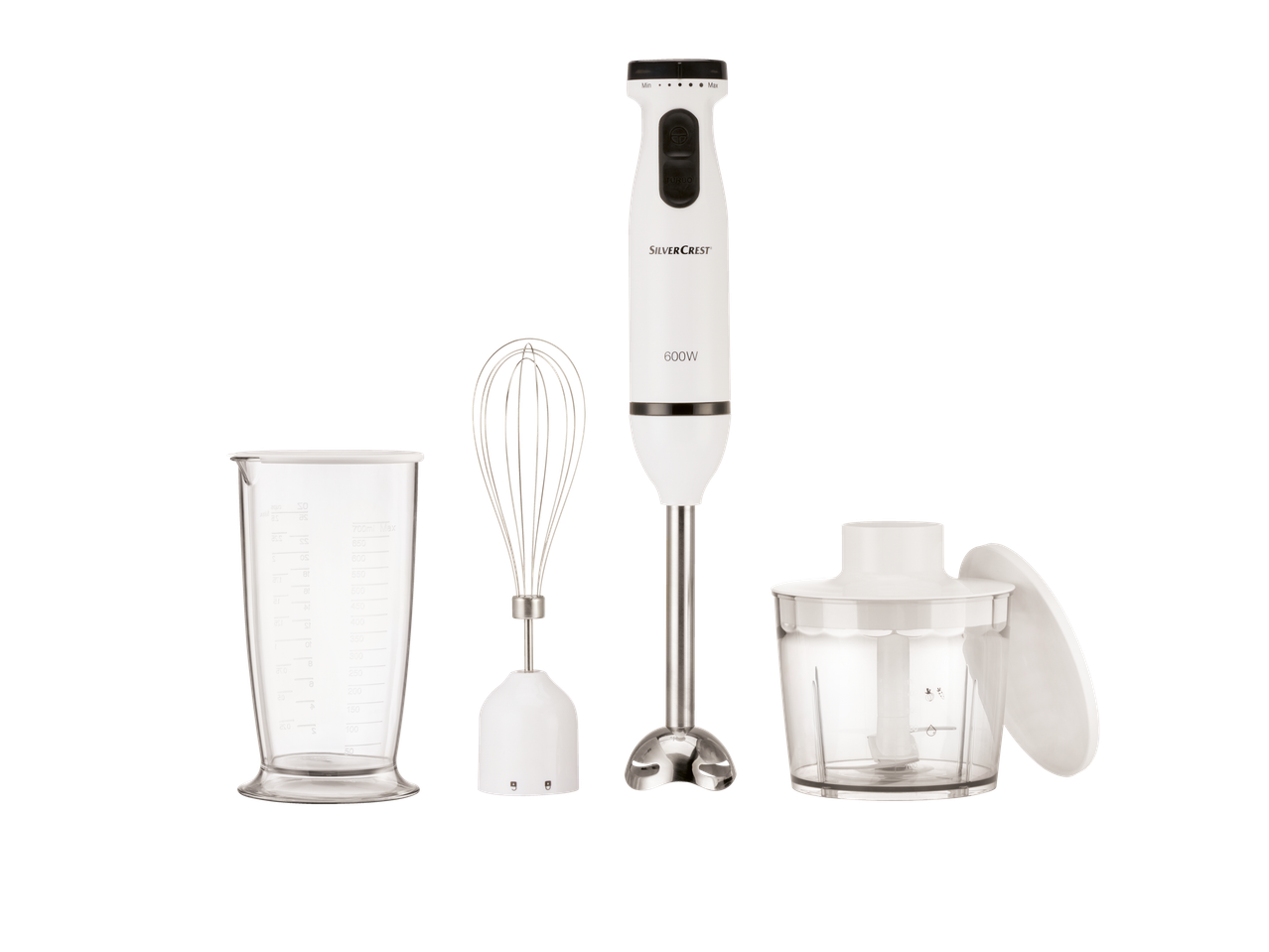 SILVERCREST® KITCHEN TOOLS Blender ręczny 600 W z zestawem akcesoriów