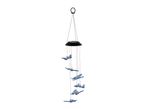 Solar-powered butterfly wind chime.