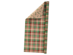 Crelando reversible wrapping paper with plaid and pine branch patterns
