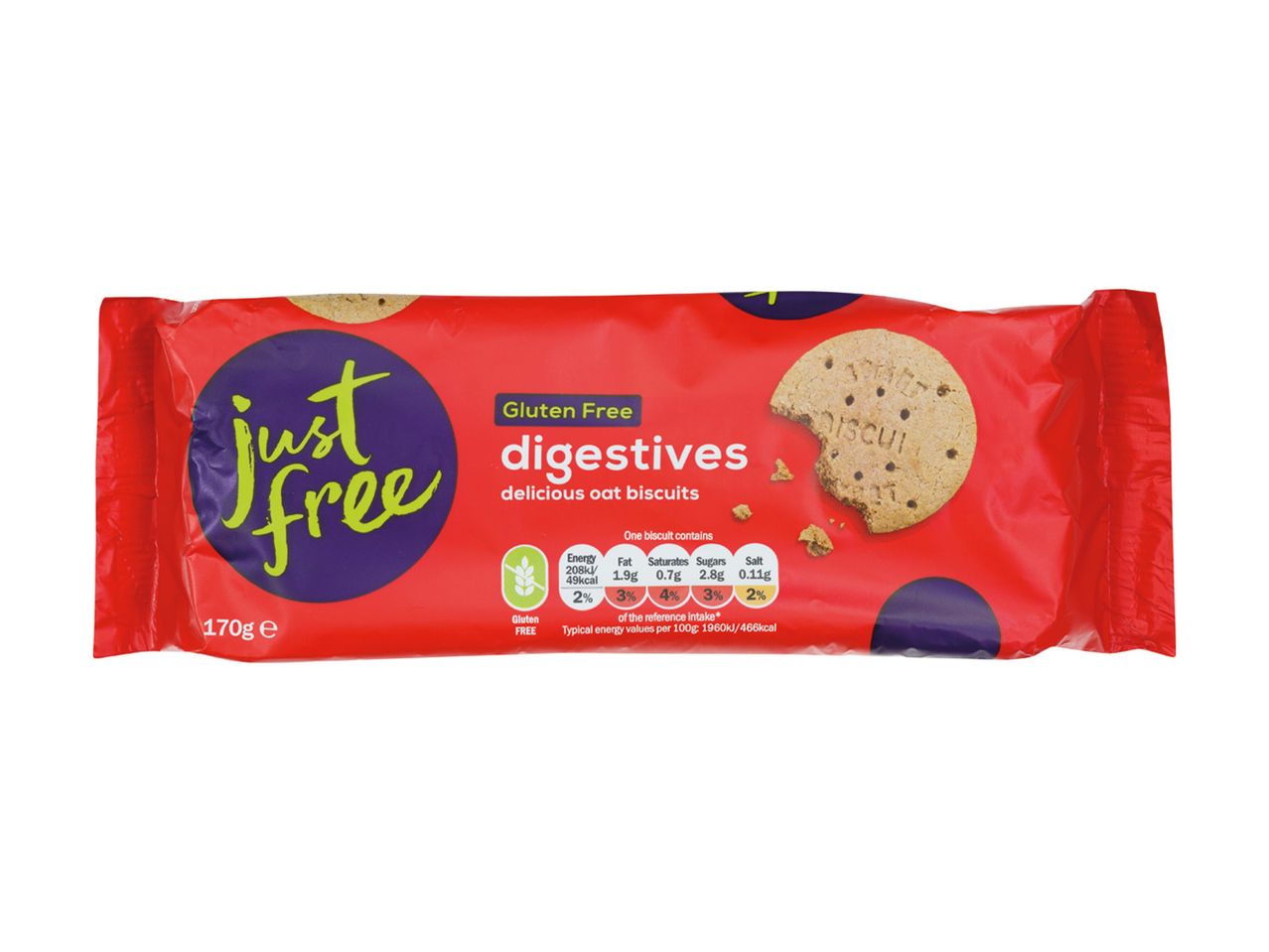 Go to full screen view: Just Free Digestives - Image 1