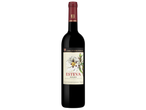 Garrafa de vinho tinto Esteva Vinho Tinto Douro DOC com ilustração de flor branca.