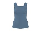 Blue ribbed tank top for women
