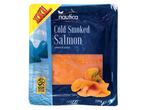 Pacote de salmão defumado Nautica XL, 220g, fatiado e salgado.