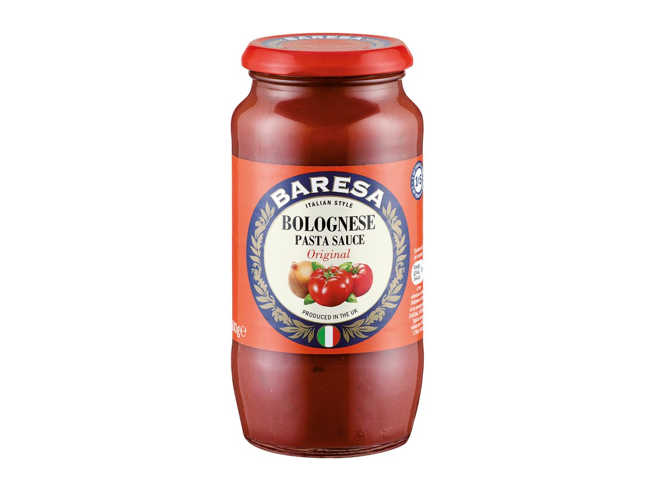 Barresa Bolognese pasta sauce in a jar.