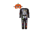 Halloween-Skelett-Overall mit Paw Patrol-Motiven und Kürbismaske