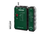 Parkside cable tester master and remote units with BNC, RJ45, and RJ11 ports.