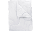 White quilted duvet.