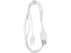 White USB cable with USB-C and USB-A connectors.