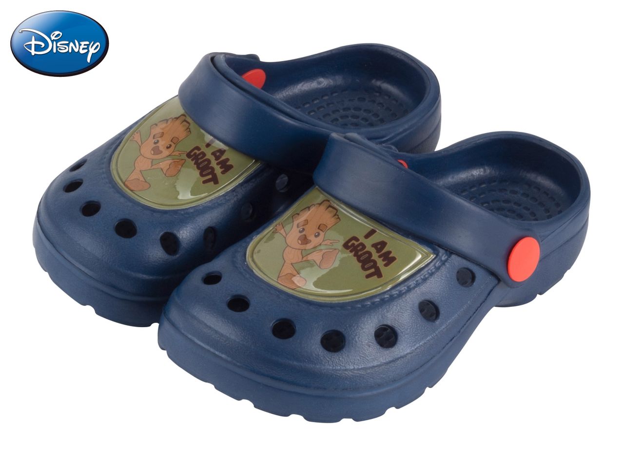 Disney toddler blue clogs with Simba print.