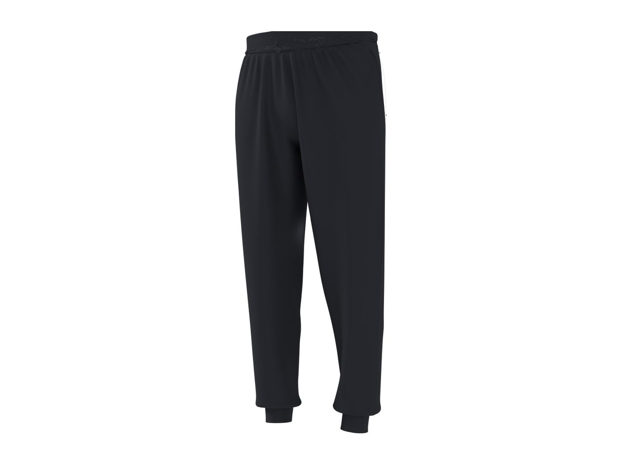 Men's black sweatpants with cuffed ankles