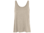 Débardeur beige uni pour femme, coupe décontractée