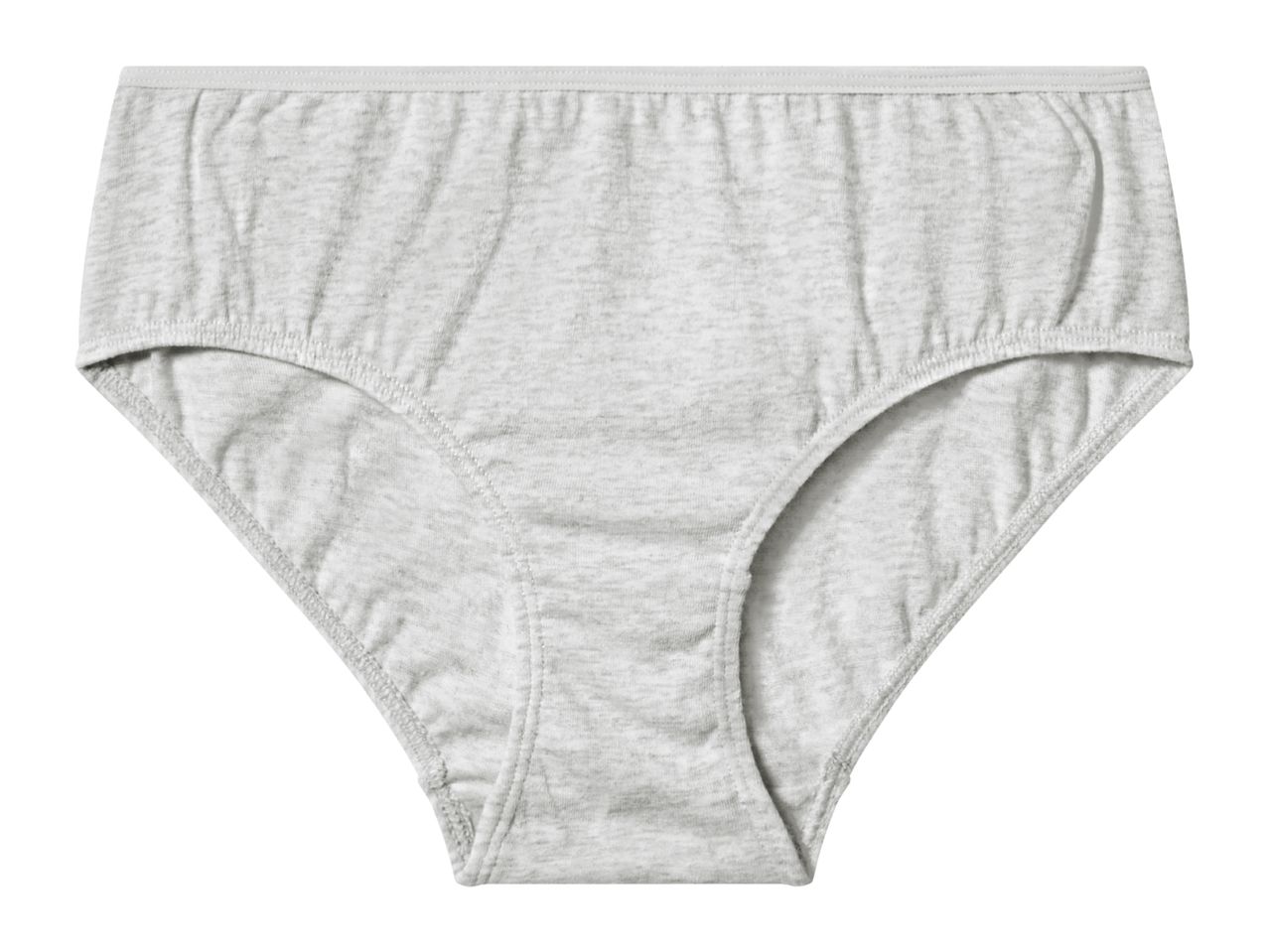 Light grey women's cotton briefs with elastic waistband