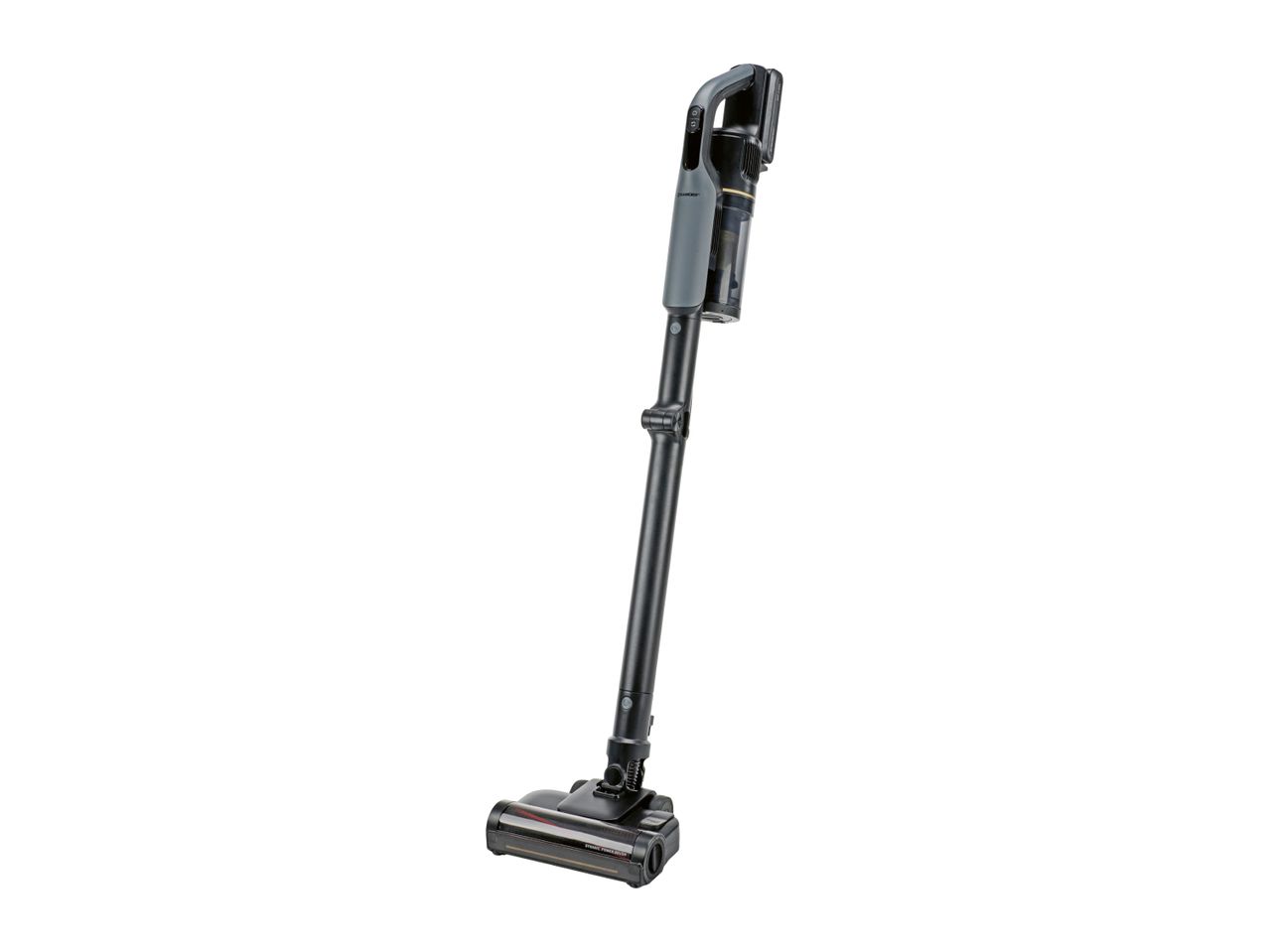 Cordless stick vacuum cleaner with a flexible wand and floor brush